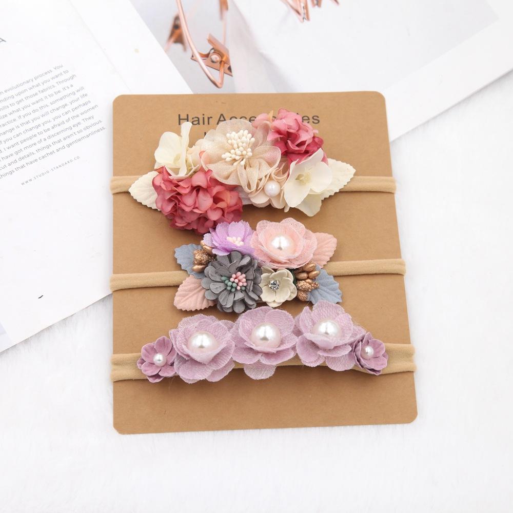 Best-Selling Nylon Headbands Set for Girls  - Soft & Skin-Friendly, DIY Floral Accessories for Versatile Princess Hairstyles