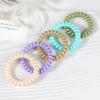 5PCS/Set Solid Color Telephone Wire Elastic Hair Bands Women Girls Cord Rubber Band Stretch Hair Accessories Headband Gum Holder