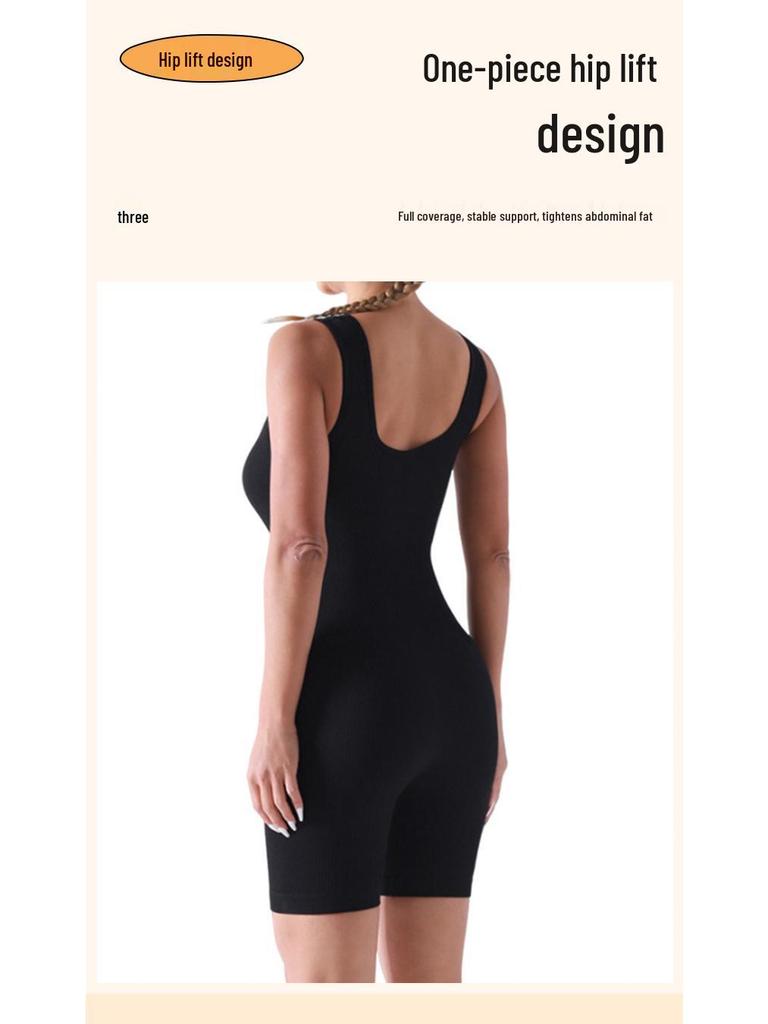 Seamless Ribbed Bodysuit: Sexy, Elastic, Sportswear for Yoga & Fitness