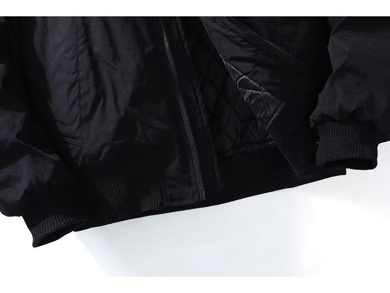 Men's American Retro Cotton Baseball Jacket - Trendy Oversized Windproof Casual Workwear
