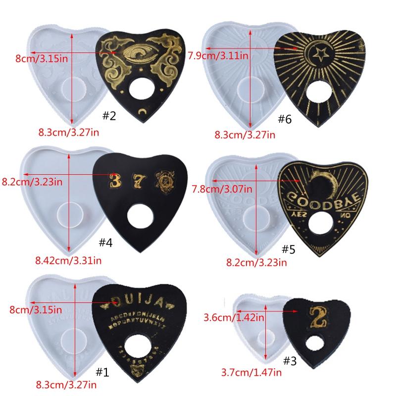 Crystal Epoxy Resin Mold Divination Tray Psychic Board Silicone Mould Multifunctional Silicone Mold for Divination Tray