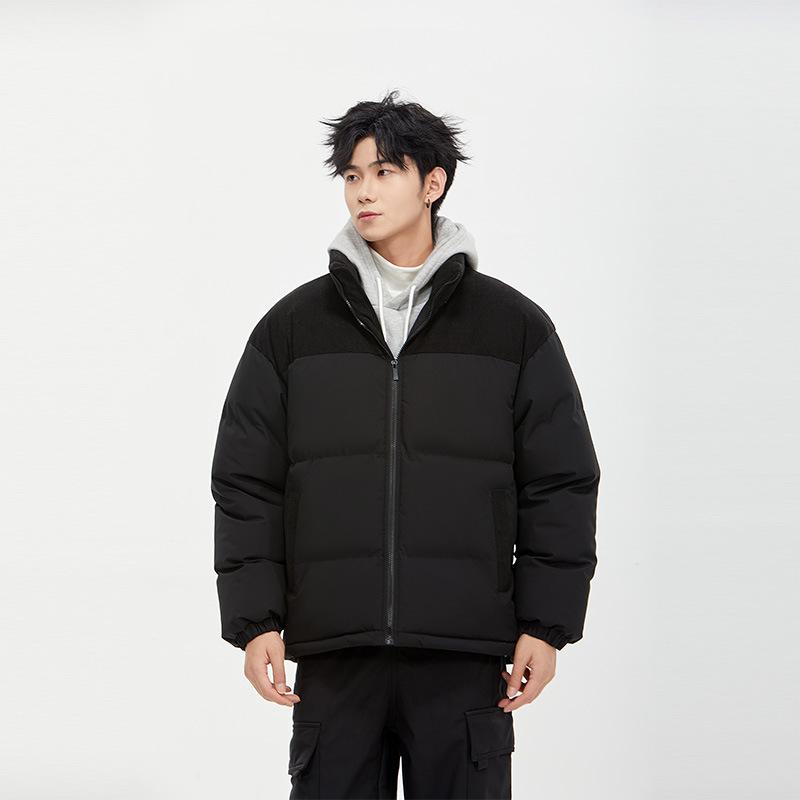 

Мужская куртка с воротником-стойкой, мужская куртка с накидкой для двоих, корейская версия, модная свободная куртка с накидкой, осень и зима 4XL чёрный