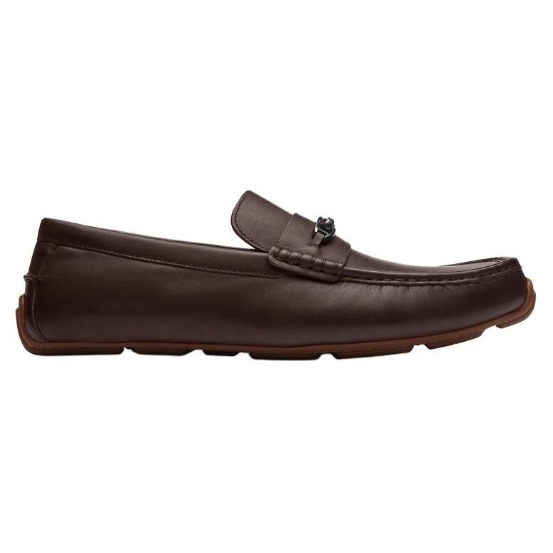 Coach Landon Driver Leather Round Toe Slip-On Loafers Men Loafers Brown CR887-MAH