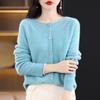 Women Cardigan Super Warm Sweaters O-neck Loose Female Clothes Ladies' Solid Color Knitwear Tops Plus Size
