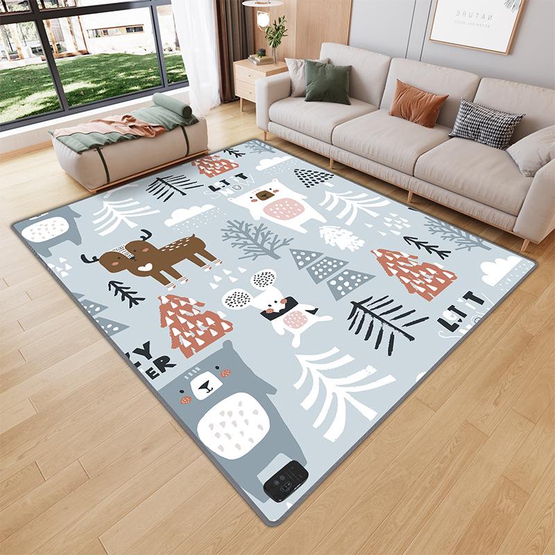 Smart Mobile Electric Heating Floor Mat for Home - Living Room & Bedroom Warmer Carpet