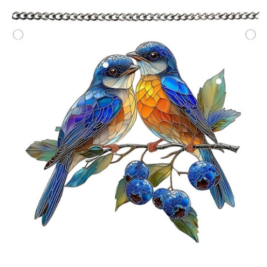 

Birds Hanging Ornaments Acrylic Bird Window Decorations Colorful Sun Catchers for Christmas Trees Easter Parties Home Garden Patio Balcony Decor S K