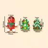 1pcs Glass Gingerbread Man Beads Christmas Tree Spacer Bead for Christmas Decoration DIY Jewelry Making Accessories
