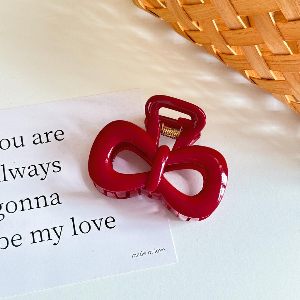 Fashionable Versatile Red Big Hair Claw Clip Ideal For Everyday And Events Special