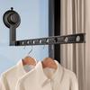 Non-Punching Suction Cup Clothes Drying Rack Wall-mounted Retractable Laundry Rack  Travel