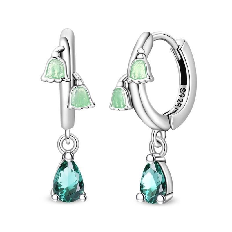 925 Silver Simple Sun Small Sugar Cube Star Moon Women Earring Brilliant Wedding Engagement Star Earrings Jewelry Gifts