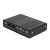 USB Sound Card 6 Channel 48kHz Sampling Rate Analog Play Recording External Sound Card for PC Laptop Computer