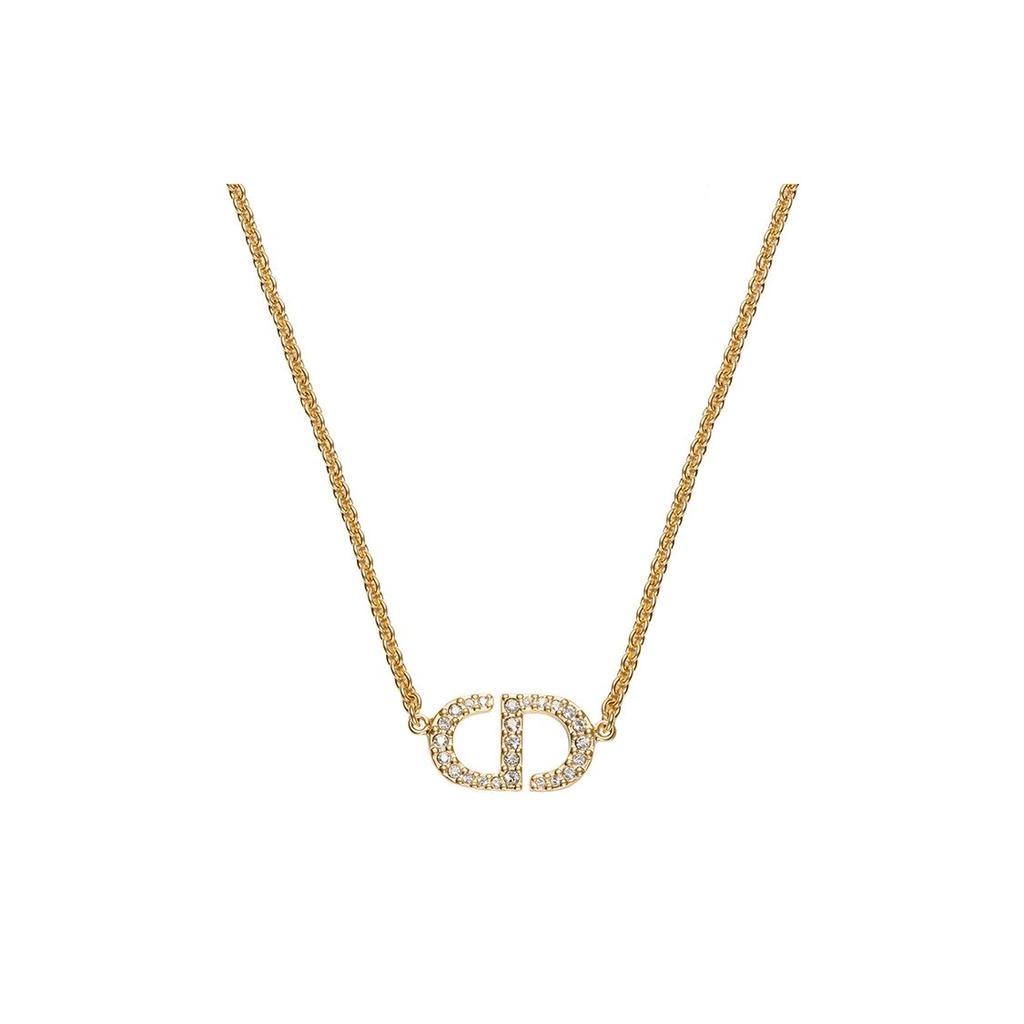 Dior Cd Logo Lobster Clasp Metal Necklace Women Necklace N2241WOMCY-D03S