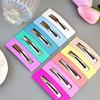 10 Downtone Square Matte Color Snap Clips, Bangs Fixing Pins, Point Girl Group Hairpins, High Teen Y2K Look