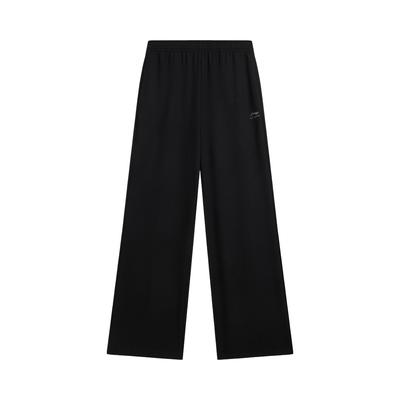 Li Ning Sports Lifestyle Series Logo Stitching Knitted Sports Pants Women Pants AKLW258-3