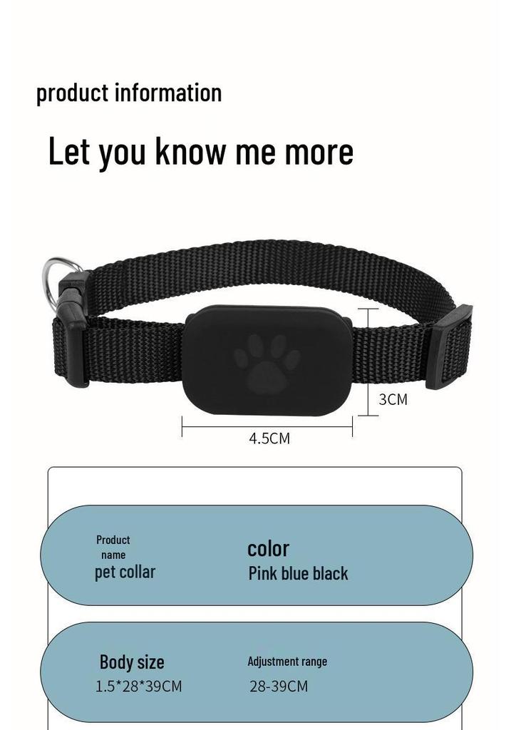 In-Stock Smart Cat Positioning Collar for Apple & Android - Dual System Bluetooth Pet Tracker