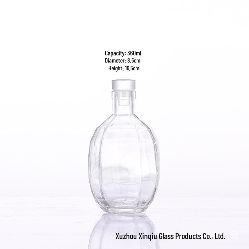 Rhombus Polygon Glass Wine Bottle with Lid