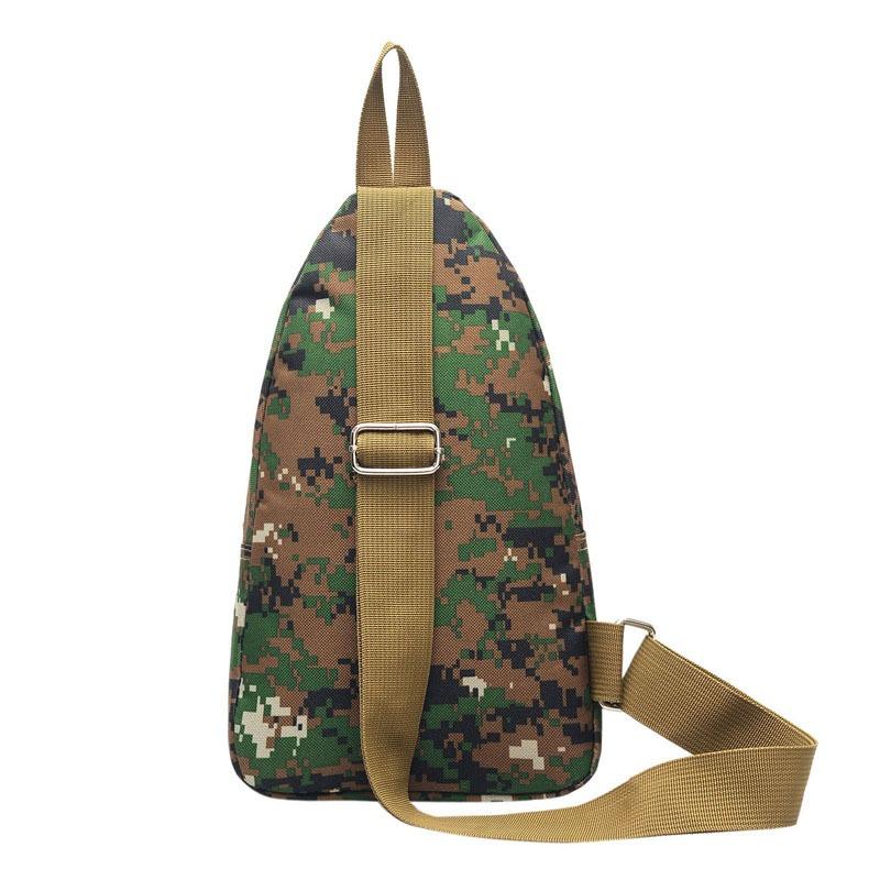 New camouflage breast bag, men's shoulder messenger bag, sports breast bag, multi-functional chest bag.
