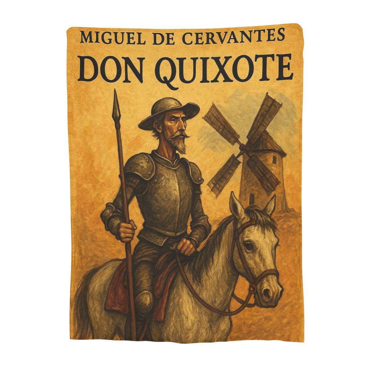 

Don Quixote Blanket Fleece Sofa Throw Blanket Portable Throw Blankets for Home Bedroom Travel Throws Bedspread Quilt 80x120cm