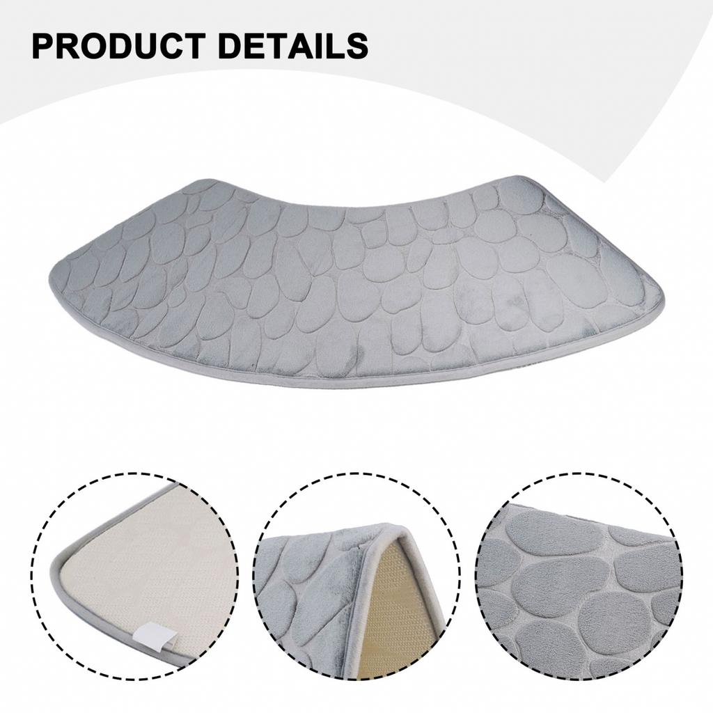 Shower Mat Bathroom Accessory Curved Shower Washable