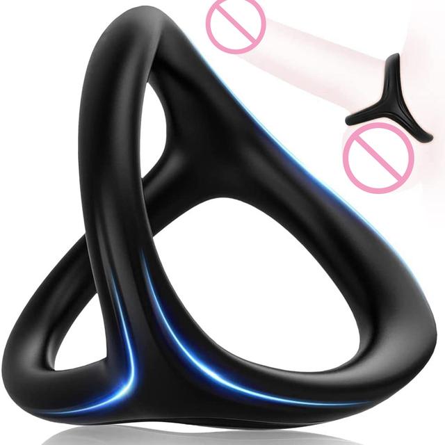 Penis Ring Silicone Semen Lock Ring Delay Ejaculation High Elasticity Time Lasting Cock Ring Sex Toys For Men Couples Adult 18+