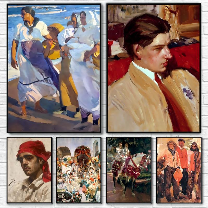 

1 шт. Испанский Хоакин Соролья Работы Постер Постер Бумага Принт Дом Гостиная Спальня Прихожая Бар Кафе Искусство Живопись Украшение 21cm×30cm NoFrame