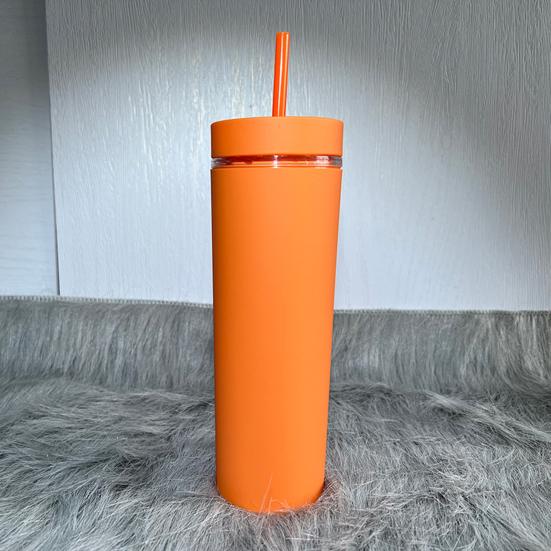500ml Skinny Tumbler with Lid And Straw Double Wall Sippy Cup BPA-Free Tumblers