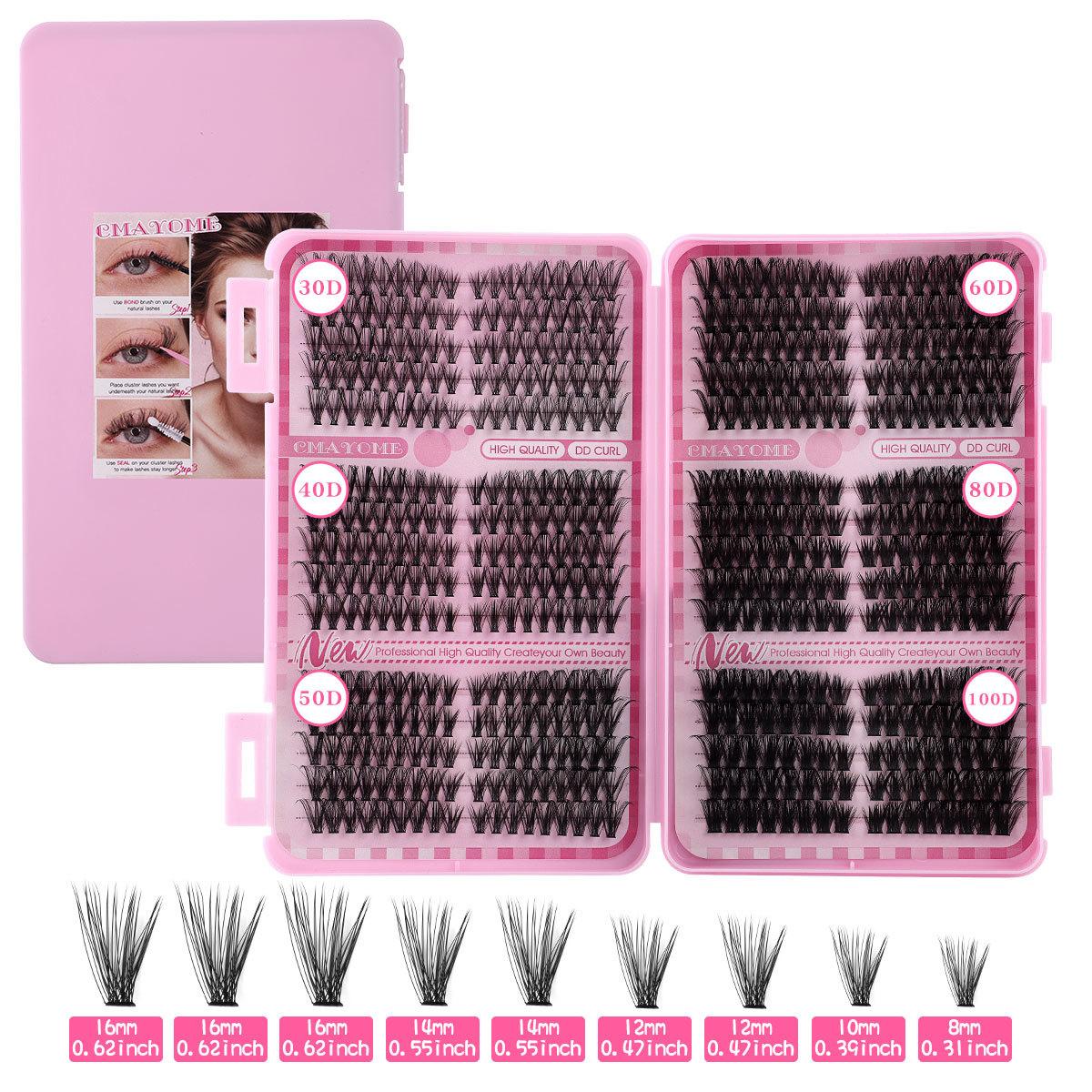 

520 пучков натуральных густых ресниц D Song с плавным переходом, отдельные пучки для DIY, сегментированные волосы, повседневные ресницы