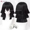 Anime Iguro Obanai Cosplay Paruka 40cm Krátká Černá Vrstvená Paruka Odolná proti Horku Syntetické Vlasy Halloween Paruka + Síťka na Paruku