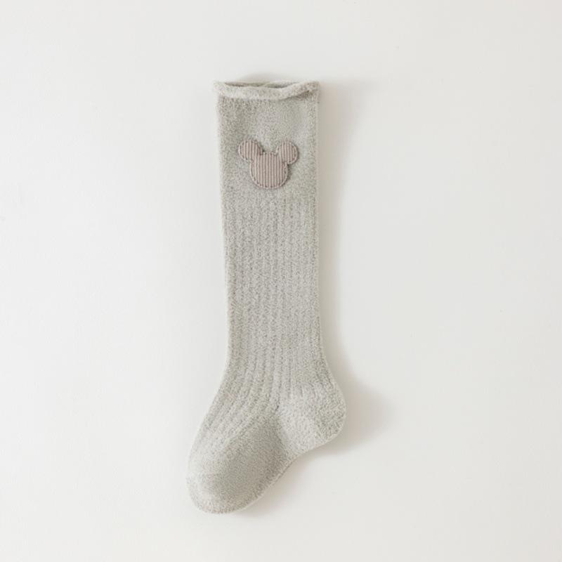 2025 Warm Cartoon Velvet Baby Knee-High Socks for Autumn/Winter