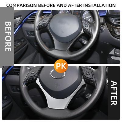 For Toyota CHR C-HR C HR 2016 - 2025 Steering Wheel Trim Frame Cover Decoration Sticker Car Interior Accessories