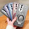 Detachable Glitter Sticker Chromed TPU Case Magnetic Bling Ring Holder For Huawei Honor 80 SE 80 GT 80 Pro