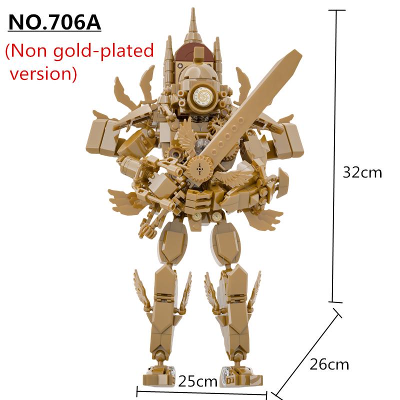 

2.0 MOC Titan Series Skibidi Toilet Building Blocks Set Creative Gold Clock Man With Sword DIY Bricks Toys For Kids Xmas Gifts