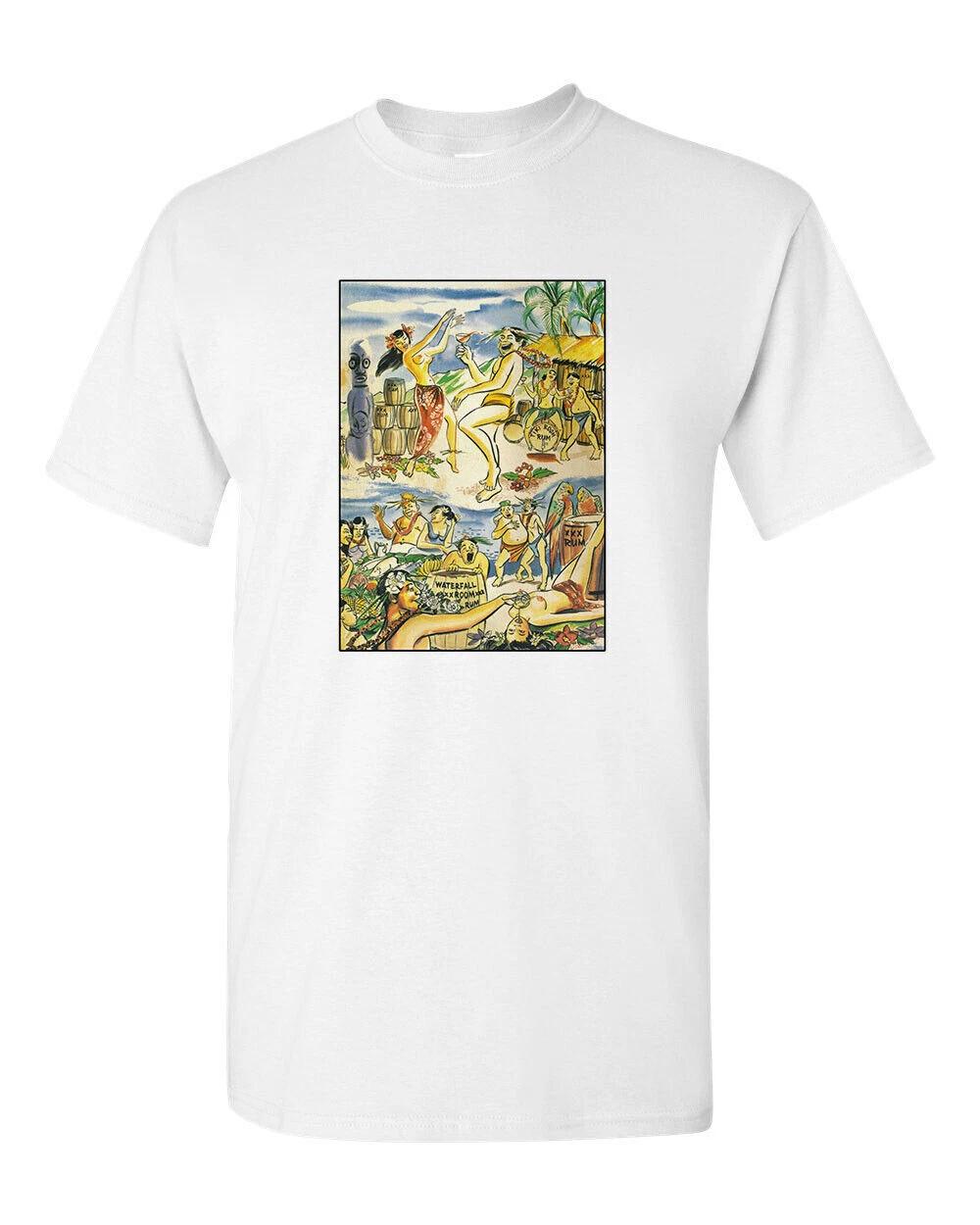Retro Tiki T Shirt White Cotton Mug Bar No. 41 Tiki Room Rum M
