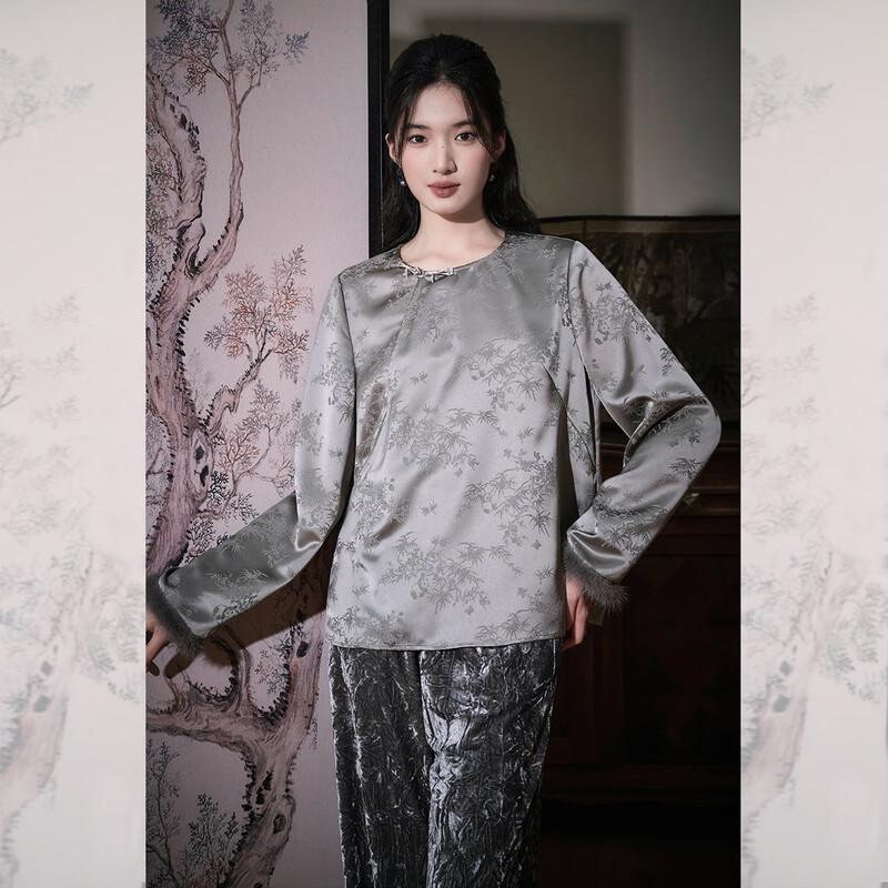 

Кардиган-топ жаккардовый в новом китайском стиле JK&JS L