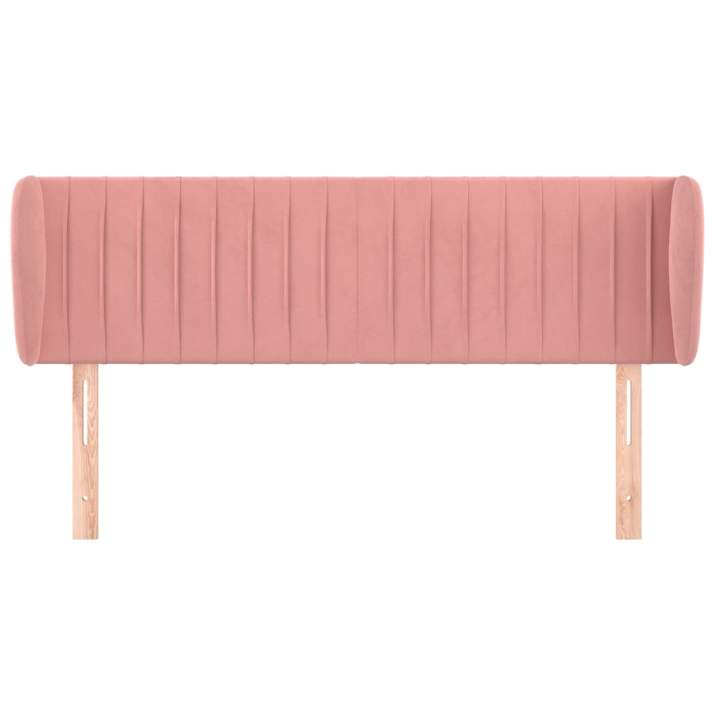 Headboard with Ears Pink 147x23x78 88 Cm Velvet