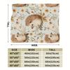 1pc Cozy Hedgehog Floral Blanket - Soft Flannel Polyester Throw with Adorable Hedgehog & Flower Design, Perfect for Home Decor,