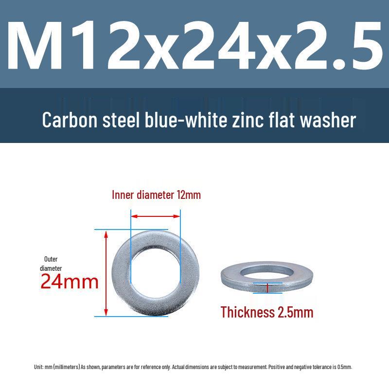 Yigu Yigu Carbon Steel Zinc Flat Washers M6 M8 M10 M20 for Electronic Screws