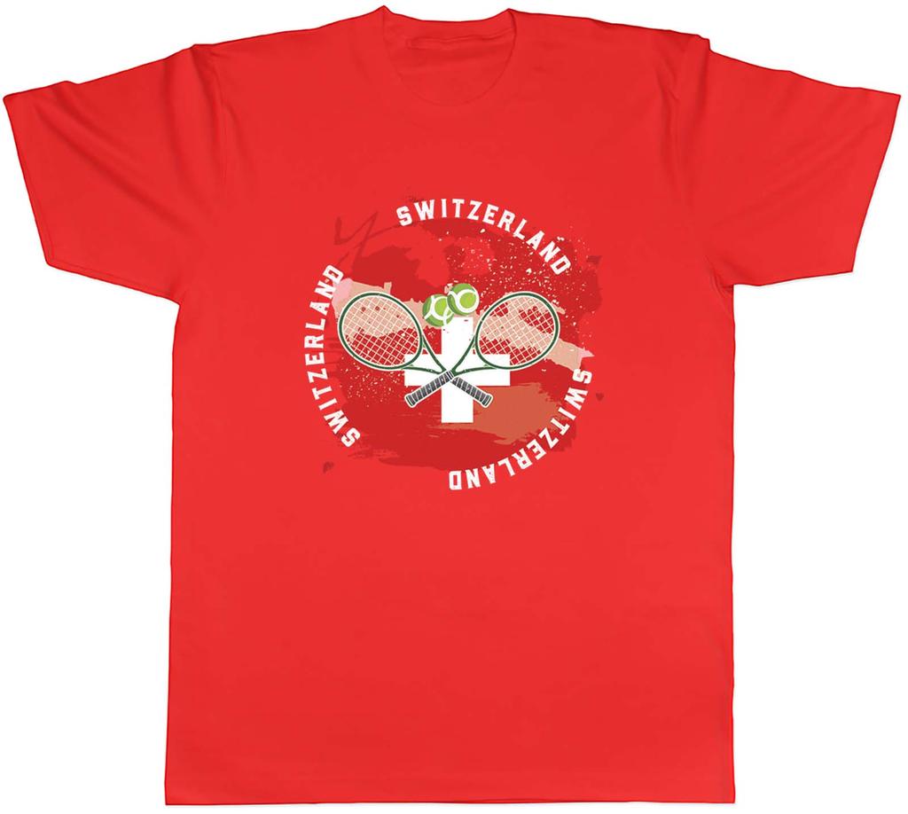 Tennis Sports With Switzerland Flag Unisexs Unisex TShirt Tee Gift
