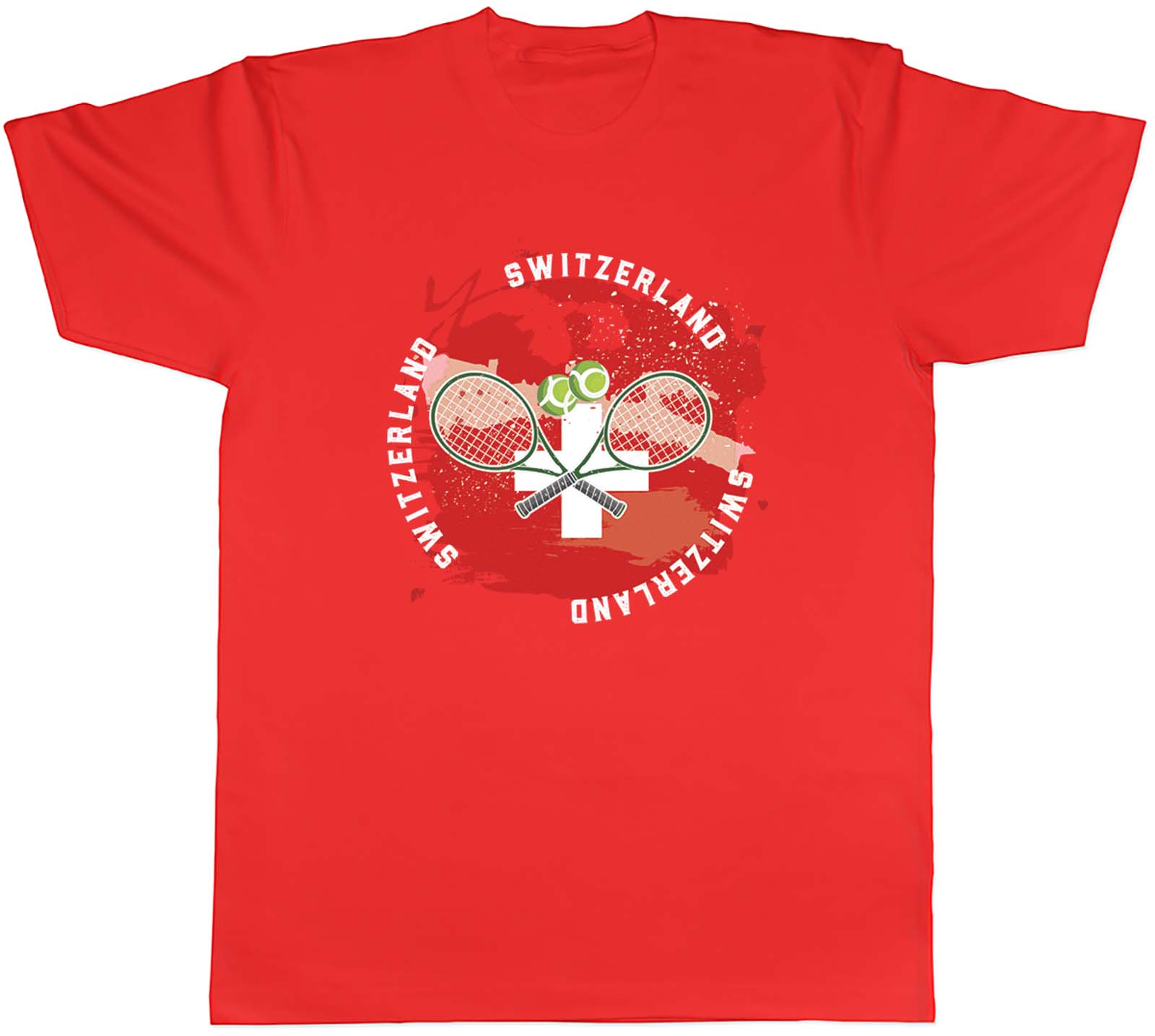 Tennis Sports With Switzerland Flag Unisexs Unisex TShirt Tee Gift S