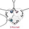 3/4 Pcs/Set Best Friends Pendant Necklace for Women Avocado Lover Broken Heart Clavicle Chain BFF Best Friends Jewelry Gifts