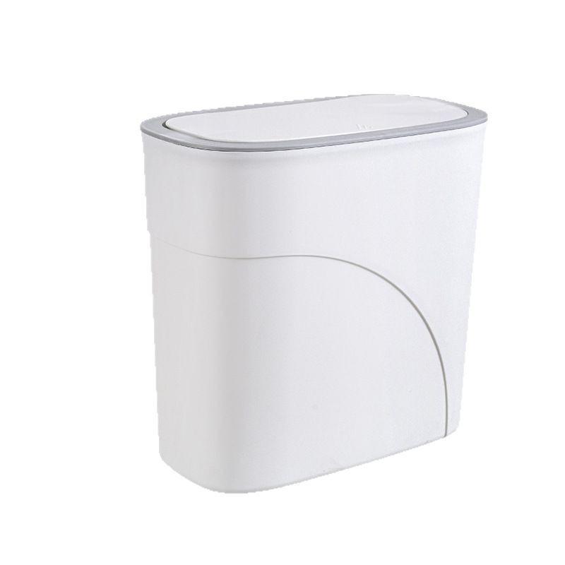 High-Value Slim Flip-Top Trash Can for Bathroom or Kitchen