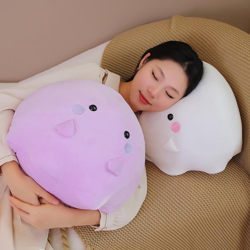 Soft And Cute Ghost Bunny Plush Toy For Kids Purple And White Customizable Design Perfect Birthday Gift Characters)