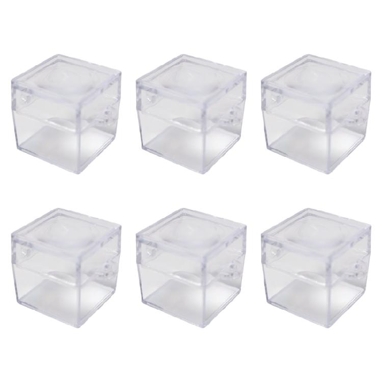 6 шт. Квадратный контейнер для наблюдения за насекомыми с крышкой-лупой, безопасный для детей, ловушка для насекомых для дома и класса 1