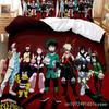 Japan Anime My Hero Academia Printed Bedding Set Cartoon Duvet Covers Pillowcases Comforter Bedding Set Bedclothes Bed Linen