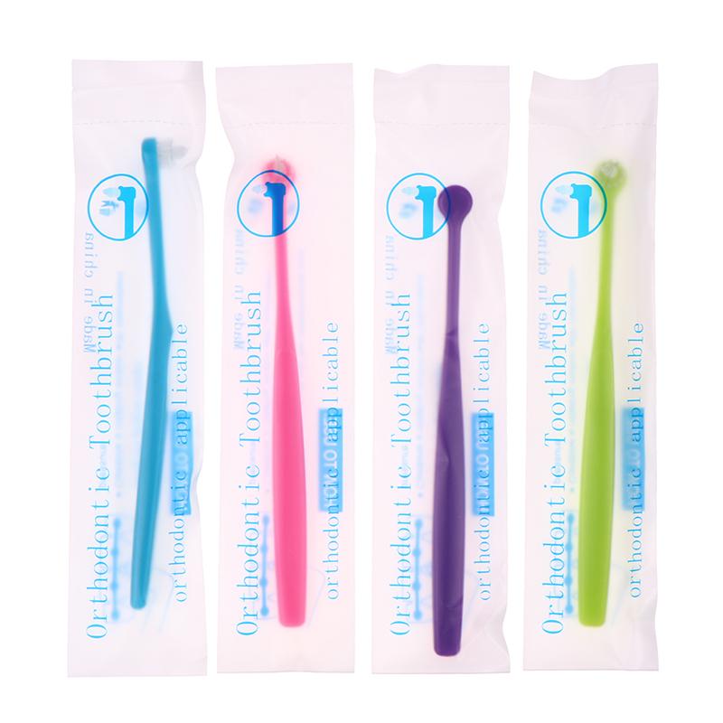 1Pc Orthodontic Interdental Brush Single-Beam Soft Toothbrush for Oral Care Small Head Soft Hair Design for Adult Teeth Cleaning