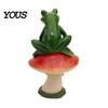 Funny Office Desk Accessories Drunk Frog on The Toilet Decor, Sculpture Tabletop Realistic Statue Cute Resin Desktop Ornament for Home Bathroom