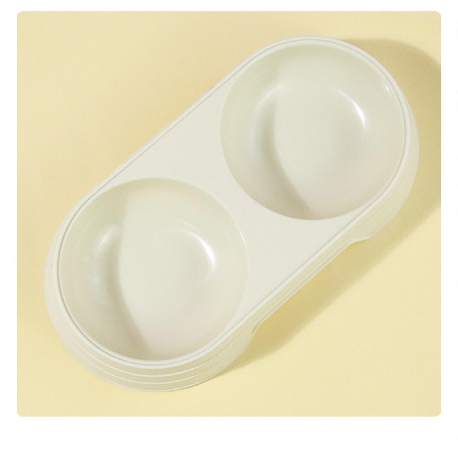 

Двойная миска для собак Миски для воды и корма: Автоматическая кормушка для домашних животных с защитой от переполнения, приподнятая миска для животных, поддон для еды для кошек, собак, щенков one size бежевый