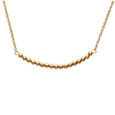 [K5209] - Gold Plated 'Choreography' Necklace - 40x2 Mm