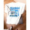 T-shirt z japońskiego sklepu spożywczego - Inspiracja anime retro z lat 90. i kulturą Konbini - Wygodny, luźny krój, Ulica Harajuku