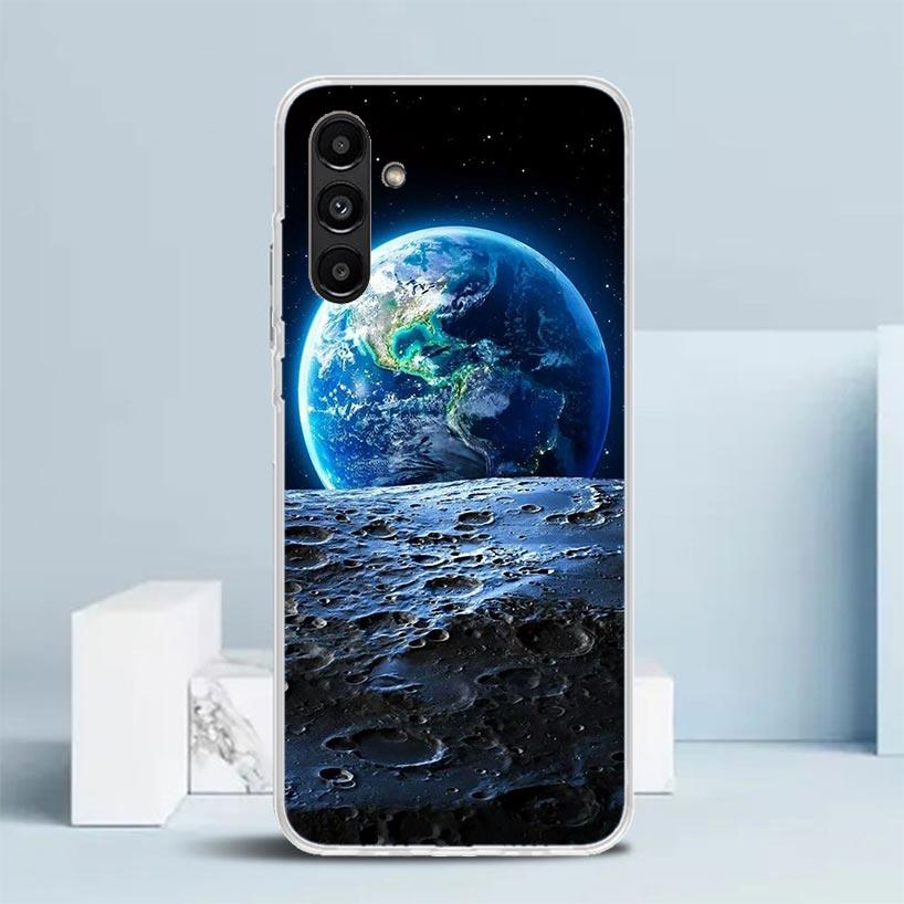 Earth Stars Space Phone Case For Samsung Galaxy A17 A37 A57 A16 A15 A14 A13 A56 A55 A54 A53 A36 A35 A34 A33 A26 A25 A24 A23 Gala